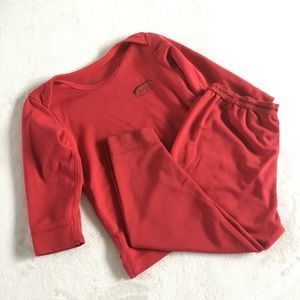 Halo bright red technical base layer set for baby